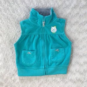 Carter’s Owl Vest Fleece Full Zip 12 Months